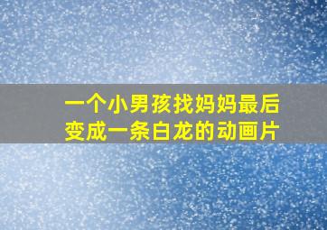 一个小男孩找妈妈最后变成一条白龙的动画片