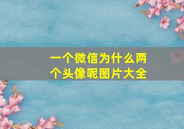 一个微信为什么两个头像呢图片大全