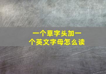 一个草字头加一个英文字母怎么读