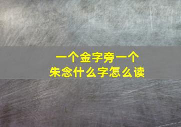 一个金字旁一个朱念什么字怎么读