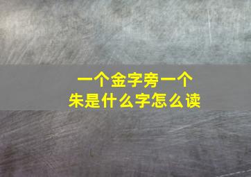 一个金字旁一个朱是什么字怎么读