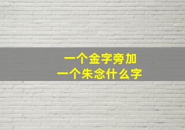 一个金字旁加一个朱念什么字