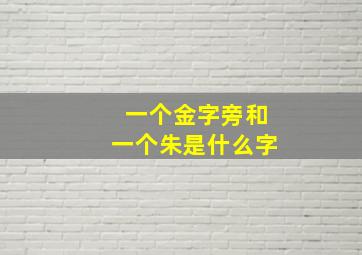 一个金字旁和一个朱是什么字