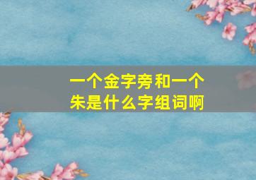 一个金字旁和一个朱是什么字组词啊