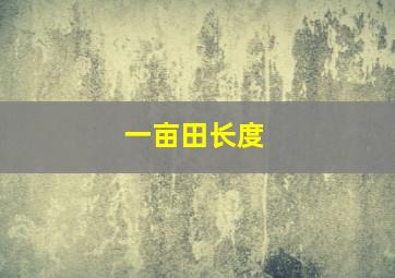 一亩田长度