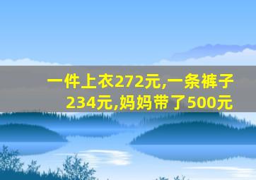 一件上衣272元,一条裤子234元,妈妈带了500元