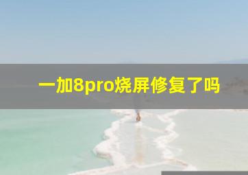 一加8pro烧屏修复了吗