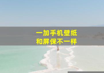 一加手机壁纸和屏保不一样