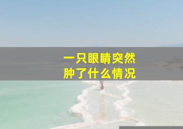 一只眼睛突然肿了什么情况