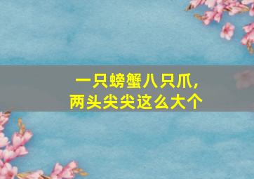 一只螃蟹八只爪,两头尖尖这么大个