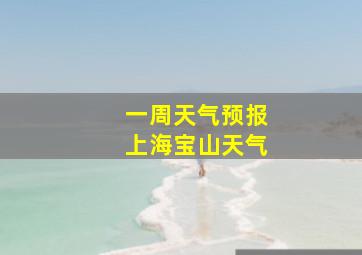 一周天气预报上海宝山天气