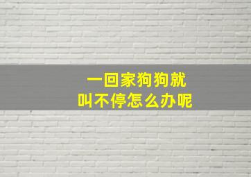 一回家狗狗就叫不停怎么办呢