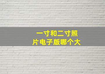 一寸和二寸照片电子版哪个大