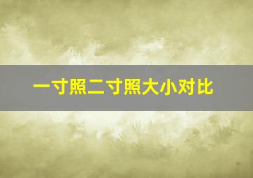 一寸照二寸照大小对比