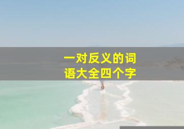 一对反义的词语大全四个字