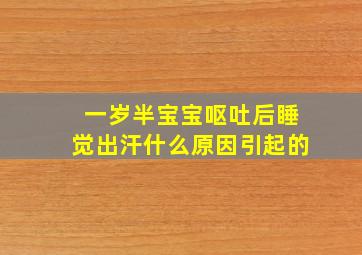 一岁半宝宝呕吐后睡觉出汗什么原因引起的