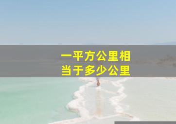 一平方公里相当于多少公里