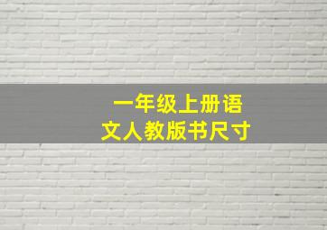 一年级上册语文人教版书尺寸