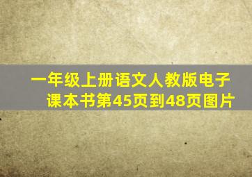 一年级上册语文人教版电子课本书第45页到48页图片