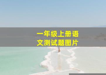 一年级上册语文测试题图片