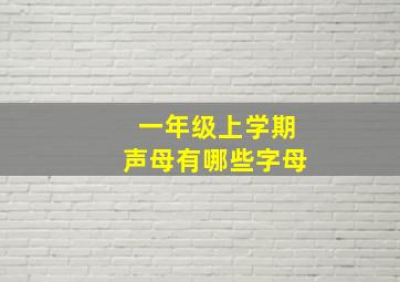 一年级上学期声母有哪些字母