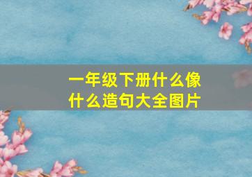 一年级下册什么像什么造句大全图片