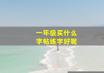 一年级买什么字帖练字好呢