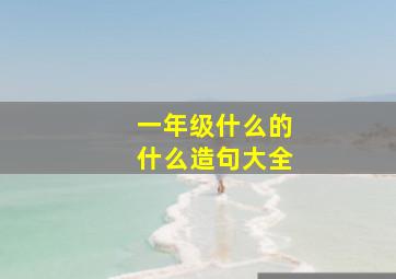 一年级什么的什么造句大全