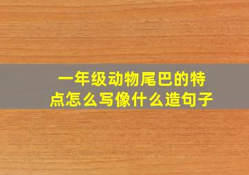 一年级动物尾巴的特点怎么写像什么造句子