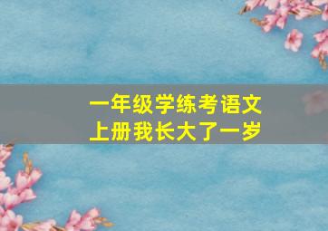 一年级学练考语文上册我长大了一岁