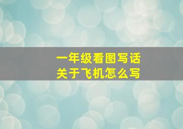 一年级看图写话关于飞机怎么写