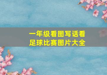 一年级看图写话看足球比赛图片大全