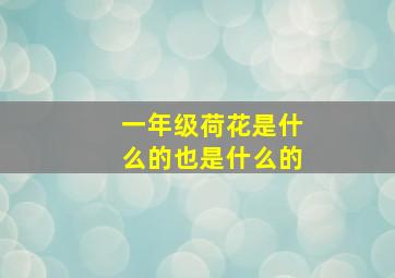 一年级荷花是什么的也是什么的