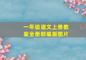 一年级语文上册教案全册部编版图片