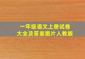 一年级语文上册试卷大全及答案图片人教版