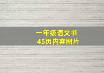 一年级语文书45页内容图片