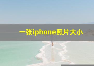 一张iphone照片大小