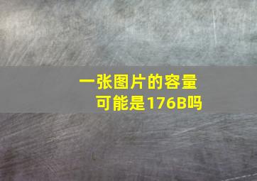 一张图片的容量可能是176B吗