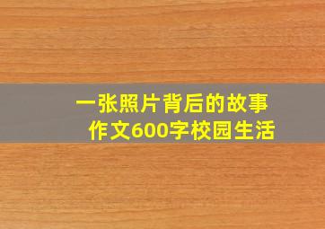 一张照片背后的故事作文600字校园生活