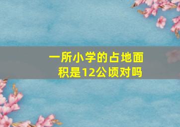 一所小学的占地面积是12公顷对吗