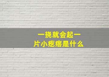 一挠就会起一片小疙瘩是什么