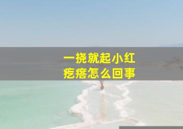 一挠就起小红疙瘩怎么回事