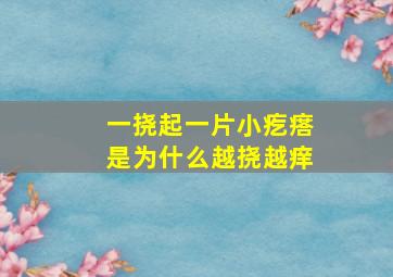 一挠起一片小疙瘩是为什么越挠越痒