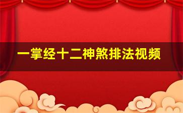 一掌经十二神煞排法视频