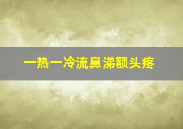 一热一冷流鼻涕额头疼