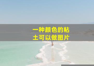 一种颜色的粘土可以做图片