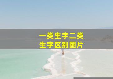 一类生字二类生字区别图片