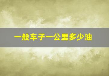 一般车子一公里多少油