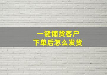 一键铺货客户下单后怎么发货