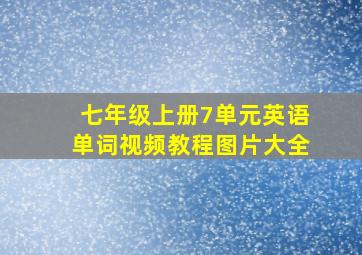 七年级上册7单元英语单词视频教程图片大全